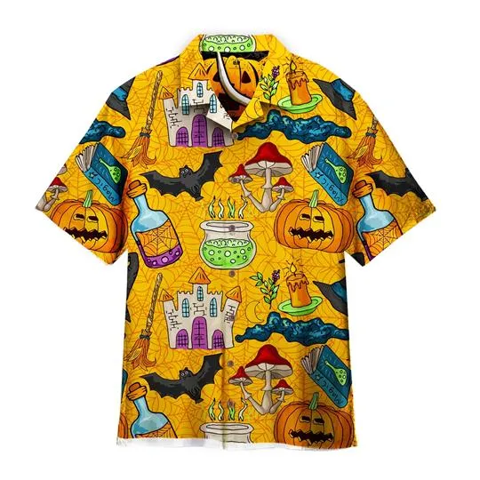 The Witchs Castle Halloween Hawaiian Shirt