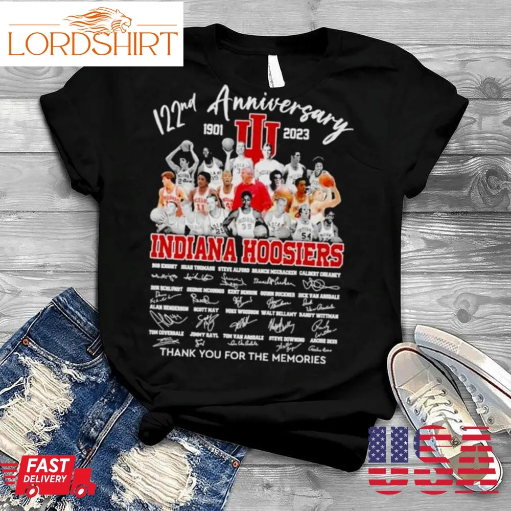 122Nd Anniversary 1901 2023 Indiana Hoosiers Players Thank You For The Memories Signatures Shirt