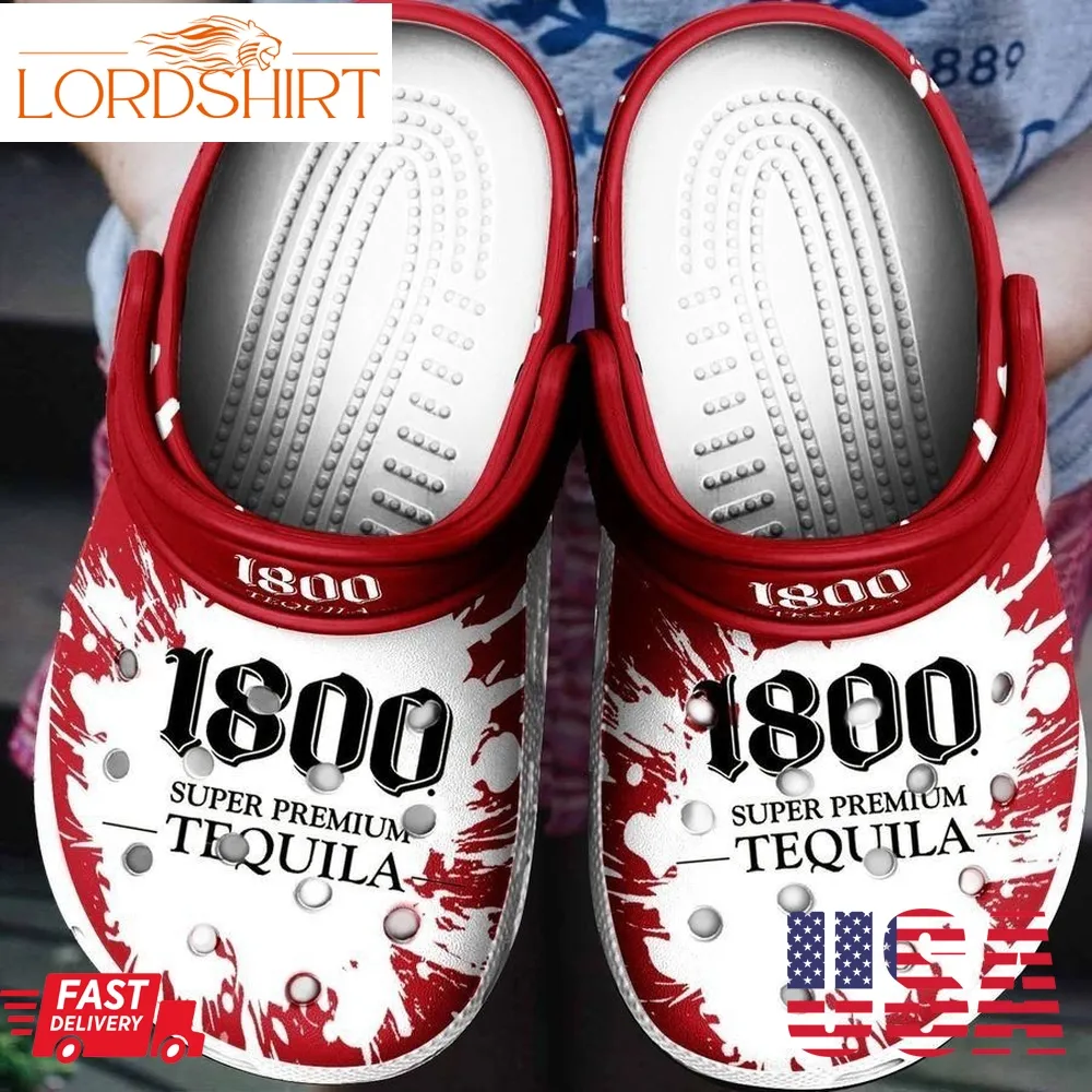 1800 Super Tequila For Mens And Womens Classic Water Rubber Crocs Crocband Clogs, Comfy Footwear