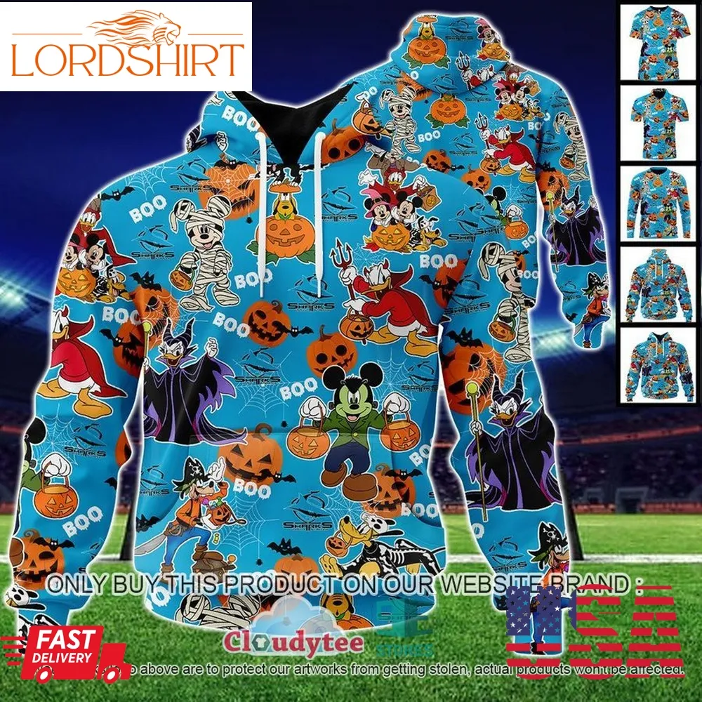 29 09Cronulla Sutherland Sharks Mickey Friends Halloween Shirt, Hoodie