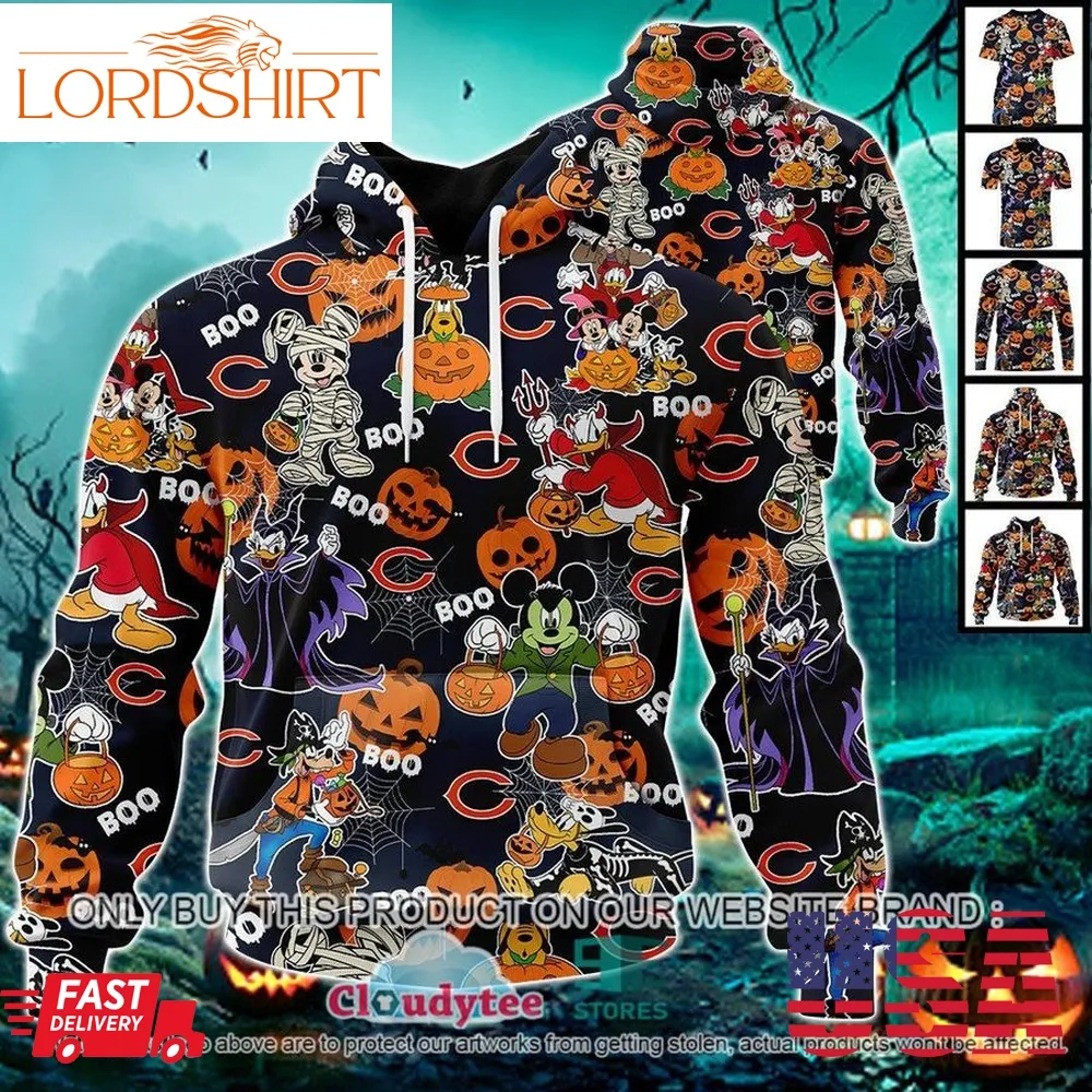 29 09Nfl Los Angeles Rams Halloween Pumpkin Mickey With Friends Disney Style 3D Hoodie, Shirt