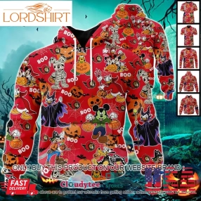 29 09Nhl Ottawa Senators Halloween Pumpkin Mickey With Friends Disney Style 3D Hoodie, Shirt