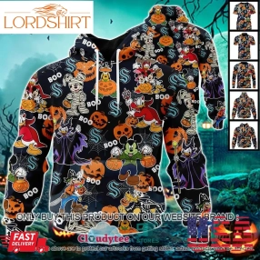 29 09Nhl Seattle Kraken Halloween Pumpkin Mickey With Friends Disney Style 3D Hoodie, Shirt