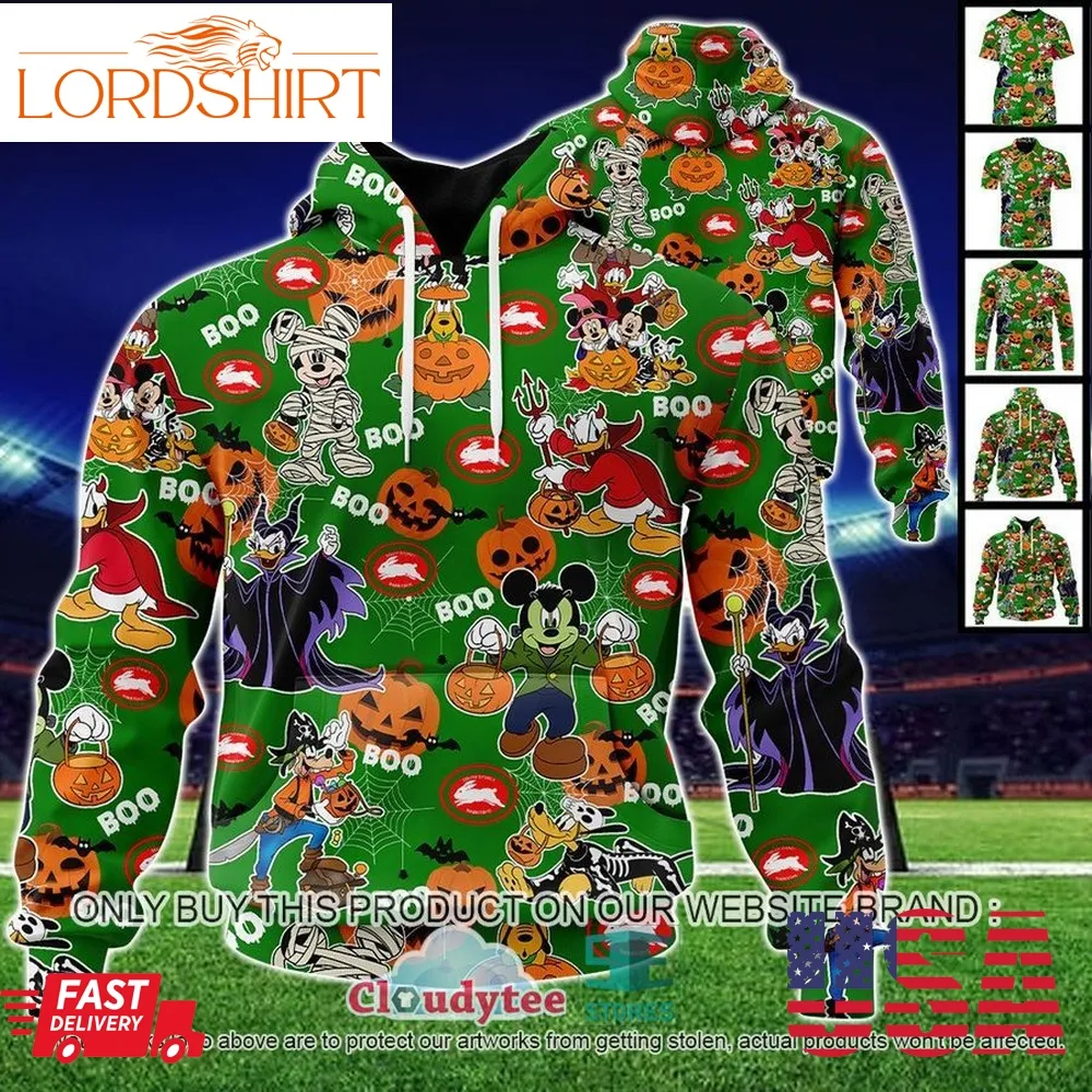 29 09South Sydney Rabbitohs Mickey Friends Halloween Shirt, Hoodie