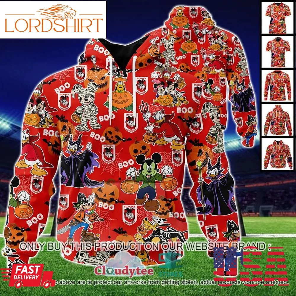 29 09St George Illawarra Dragons Mickey Friends Halloween Shirt, Hoodie