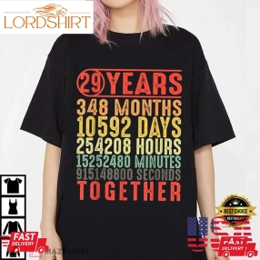 29 Year 29Th Wedding Anniversary Gifts T Shirt