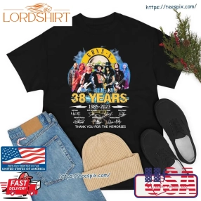 38 Years Guns N' Roses 1985 2023 Thank You For The Memories Signatures Shirt