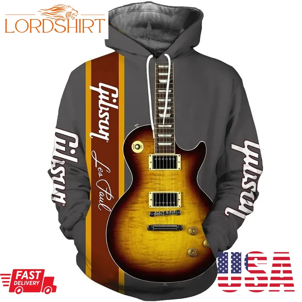 3D All Over Printed Electric Guitar Art Aop Unisex Hoodie