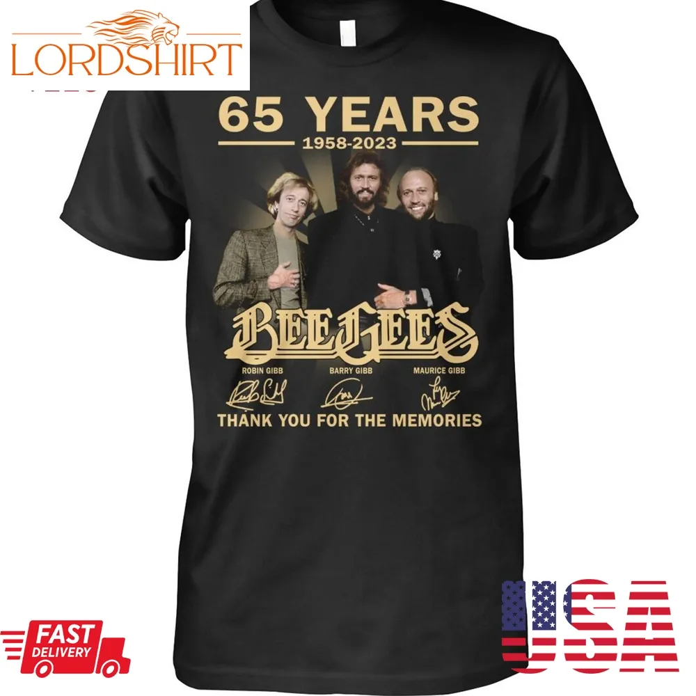 65 Years 1958 2023 Bee Gees Thank You For The Memories T Shirt