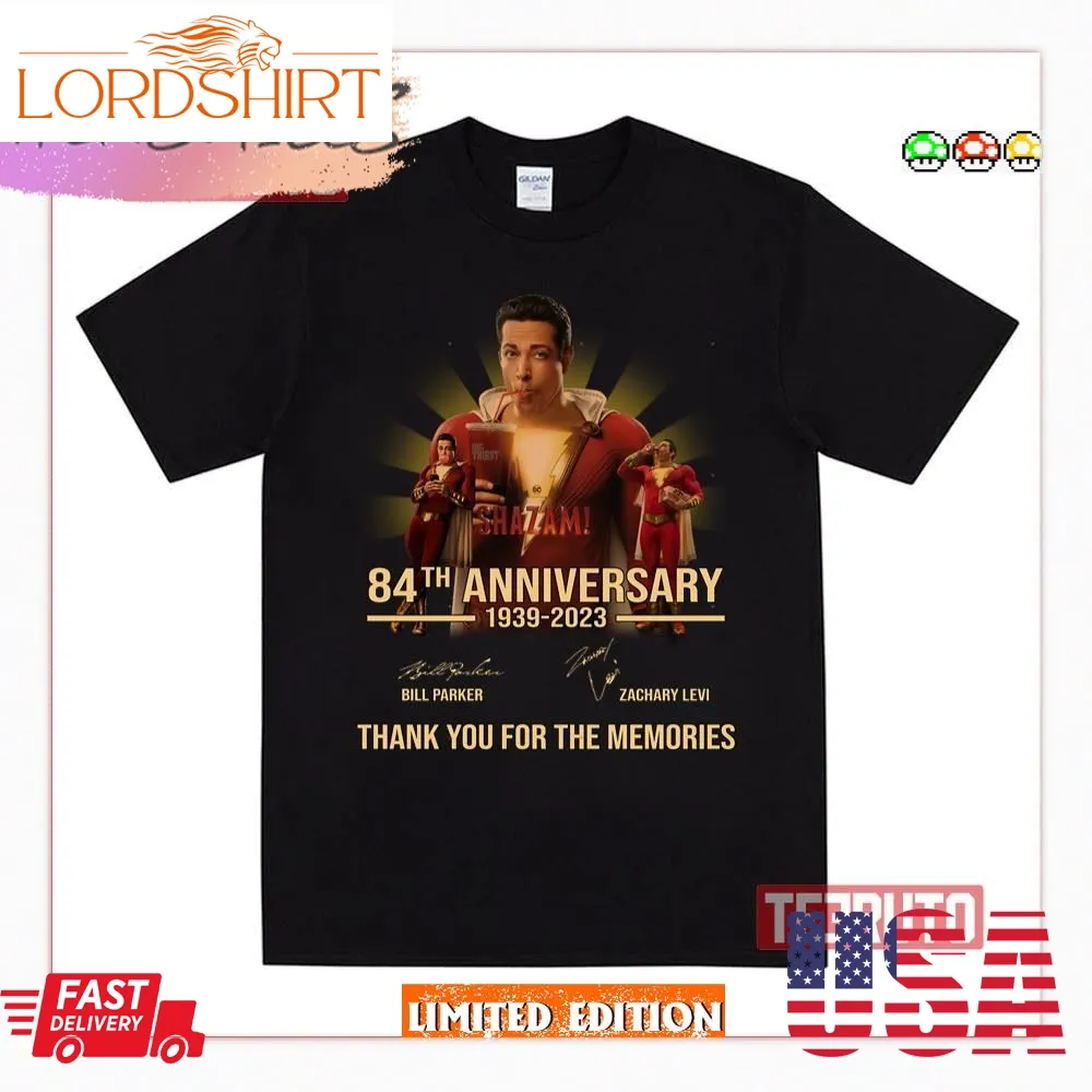 84Th Anniversary Shazam 1939 2023 Thank You For Memories T Shirt