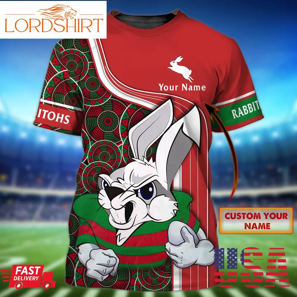 A South Sydney Rabbitohs Customized Name Special 3D Tshirt