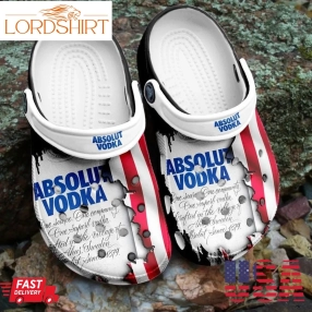 Absolut Vodka Drinking For Mens And Womens Gift For Fan Classic Water Rubber Crocs Crocband Clogs, Comfy Footwear