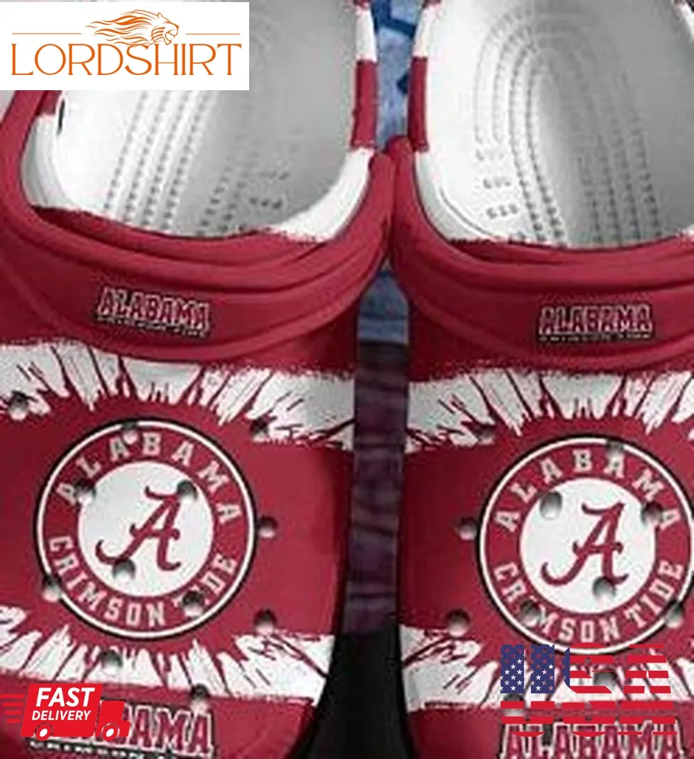 Alabama Crimson Tide Crocs Crocband Clog  Clog Comfortable For Mens And Womens Classic Clog  Water Shoes  Comfortable