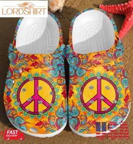 All We Need Is Peace Hippie Crocs