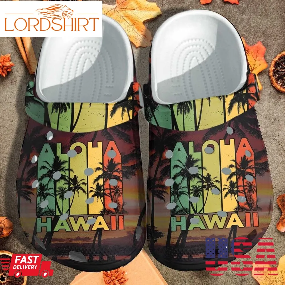 Aloha Hawaii Beach Crocs Shoes Clogs   Beach Holiday Crocs Shoes Clogs Birthday Gift For Men Women   Hw001