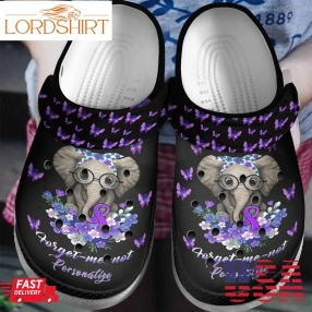 Alzheimer Personalized Clog Custom Crocs Comfortablefashion Style Comfortable For Women Men Kid Print 3D Forget Me Not