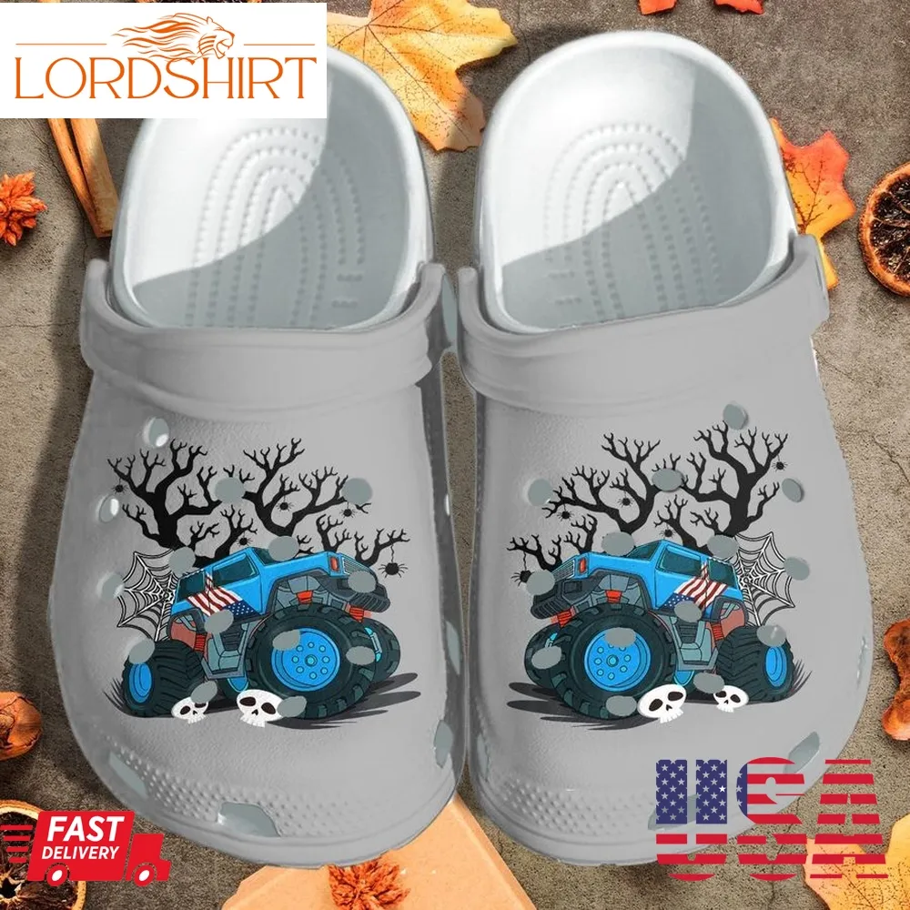 America Blue Truck Halloween Shoes Clog Crocs Crocband Clog Birthday Gift For Boy Man