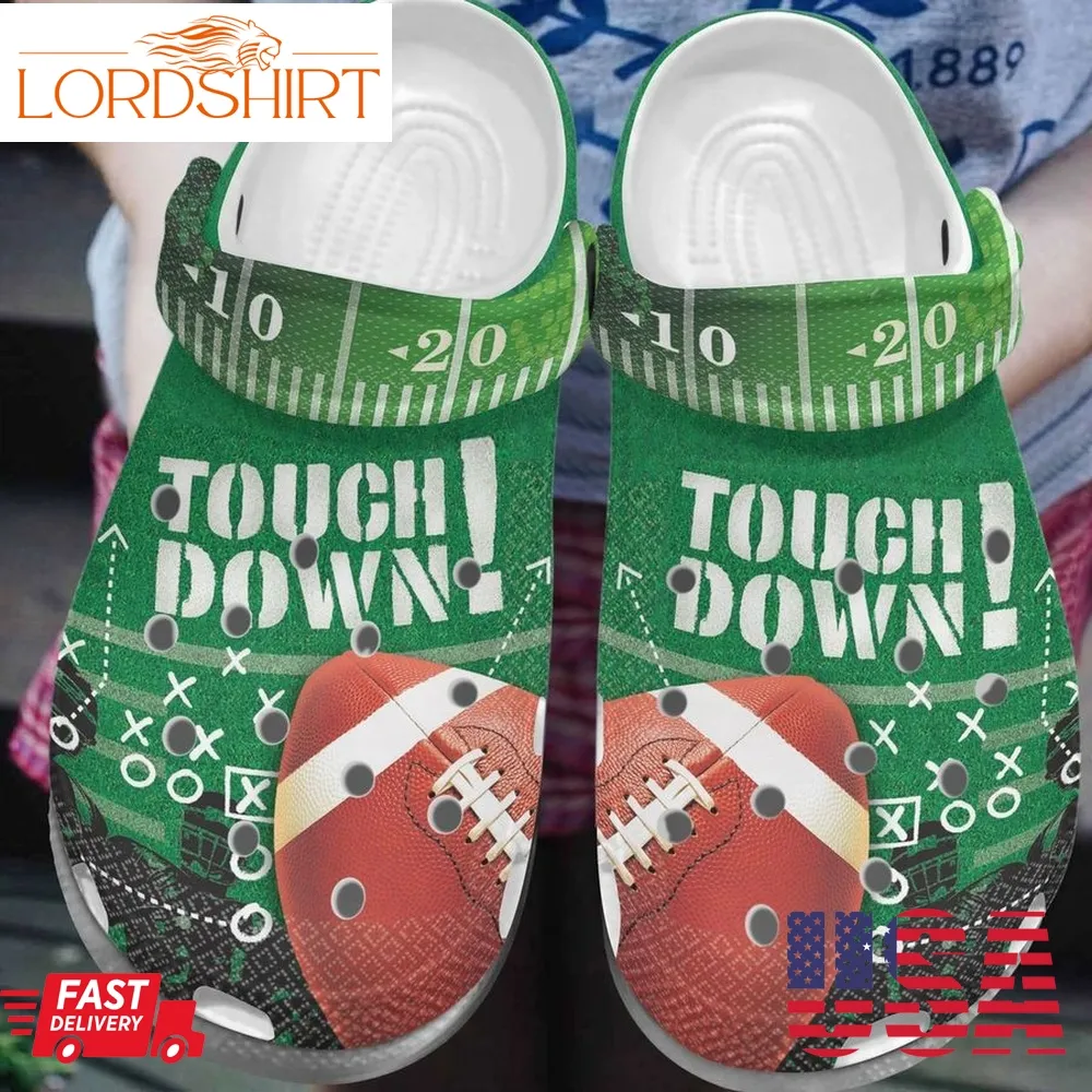 American Football Personalized Clog Custom Crocs Comfortablefashion Style Comfortable For Women Men Kid Print 3D Touch Down