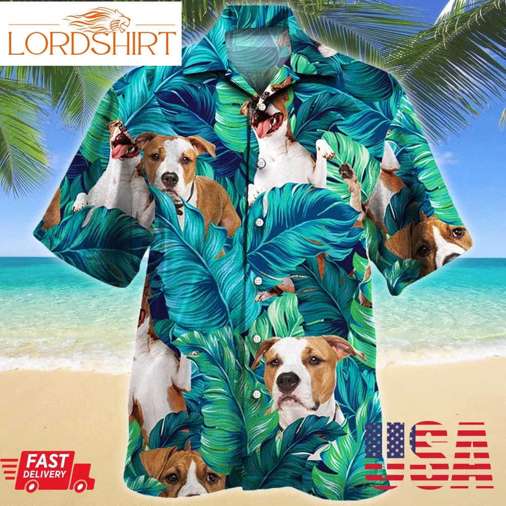 American Staffordshire Terrier Dog Lovers Gift Hawaii Shirt Cheap Hawaiian Shirts