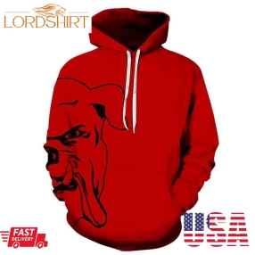 Angry Bull Dog 3D Sweatshirt Hoodie Pullover Custom