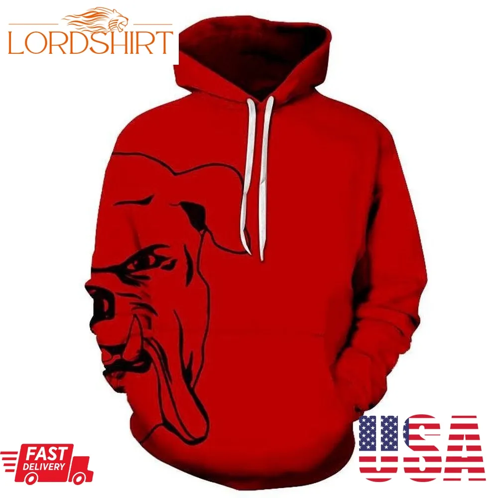 Angry Bull Dog 3D Sweatshirt Hoodie Pullover Custom