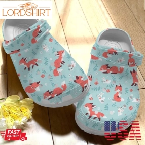 Animal Personalize Clog Custom Crocs Fashionstyle Comfortable For Women Men Kid Print 3D Fox V4