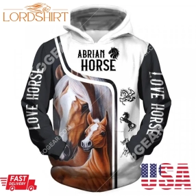 Arabian Baby Horse And Mommy Horse Pullover And Zip Pered Hoodies Custom 3D Clothes Graphic Printed 3D Hoodie All Over Print Hoodie For Men For Women