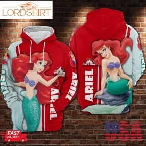 Ariel The Little Mermaid Disney Hoodie Sweater Shirt L8osu Size S Up To 5Xl