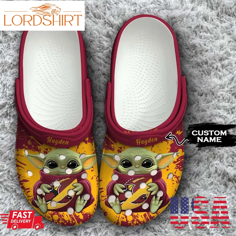 Arizona Cardinals Baby Yoda Crocs Classic Clogs Shoes Design Outlet For Adult Men Women