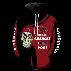 Arizona Cardinals Skull Full All Over Print V1418 Hoodie Zipper