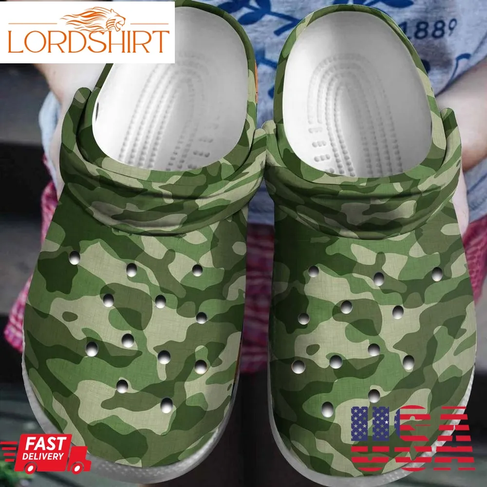 Army Personalized Clog Custom Crocs Comfortablefashion Style Comfortable For Women Men Kid Print 3D