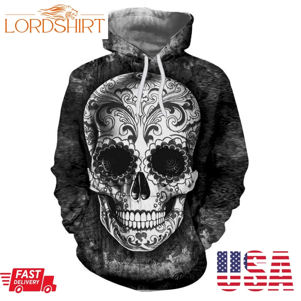 Artistic Skull 3D Sweatshirt Hoodie Pullover