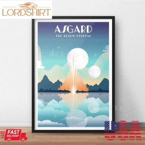 Asgard Poster  Print  Marvel Poster  Infinity War Print  End Game Poster  Marvel Gift Ideas  Marvel Movies  Thor Asgard  Loki