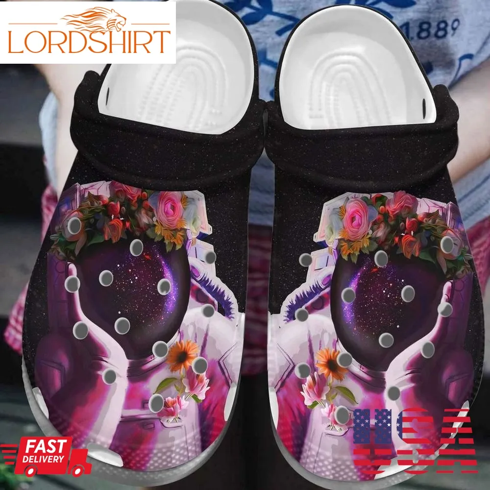 Astronaut Personalized Clog Custom Crocs Comfortablefashion Style Comfortable For Women Men Kid Print 3D The Pink Astronaut