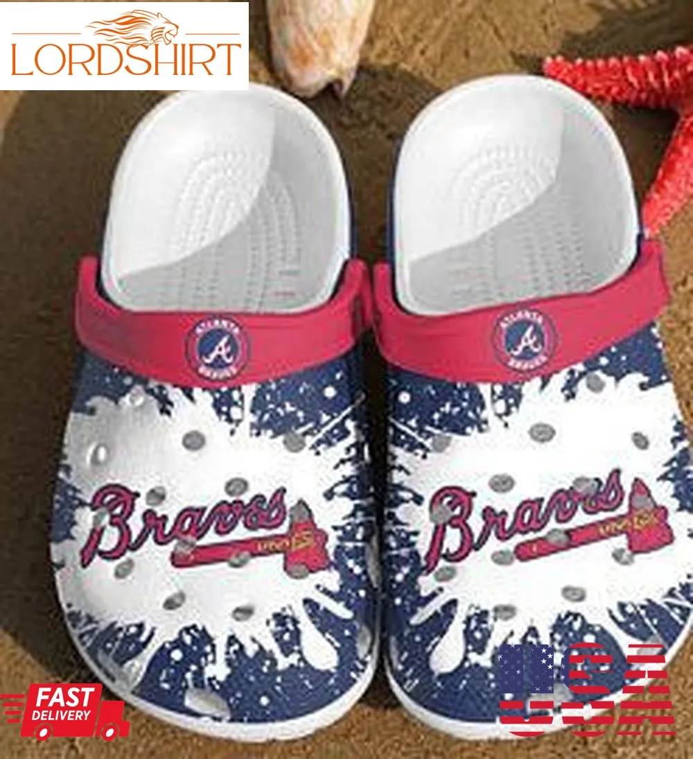 Atlanta Braves Crocband Clog  Clog Comfortable For Mens And Womens Classic Clog  Water Shoes  Atlanta Braves Crocs