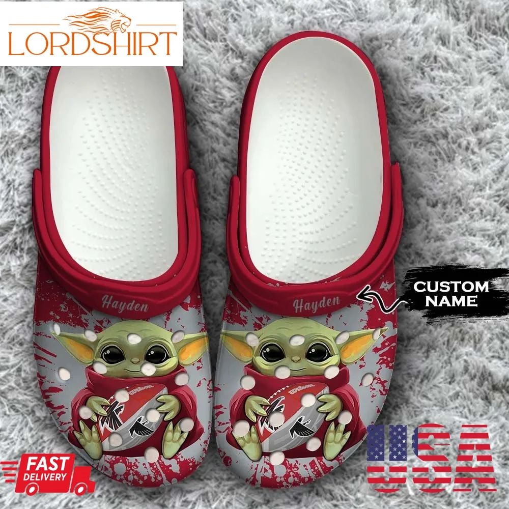 Atlanta Falcons Baby Yoda Crocs Classic Clogs Shoes Design Outlet For Adult Men Women