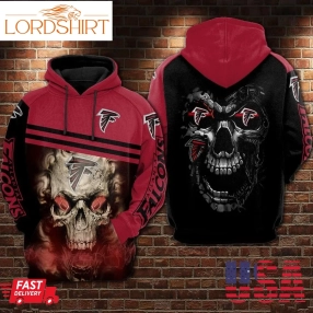 Atlanta Falcons Nfl Football Skull Smoke 3D Hoodie Sweatshirt For Fans Men Women Atlanta Falcons All Over Printed Hoodie Atlanta Falcons 3D Full Printing Shirt