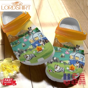 Australian Shepherd Crocs Shoes   Camping With My Babies Clog Crocbland Clog Birthday Gift