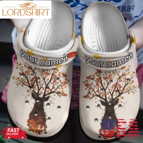 Autumn Deer Personalized Crocs Clog Shoe Birthday Gift For Men Women