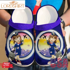 Awesome Flight Attendant Clogs Crocs Shoes Birthday Gifts For Friends Colleague   Afa169