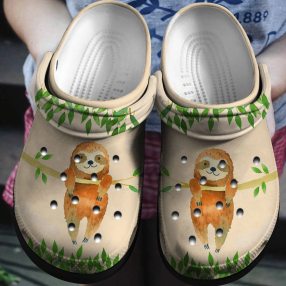 Baby Sloth Crocs Shoes   Cute Sloth Hanging On Tree Clog Birthday Gift For Boy Girl Son Daughter Niece Nephew