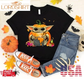 Baby Yoda Pumpkin Witch 3D Shirt