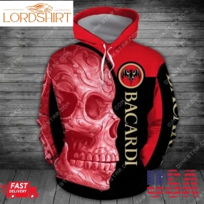 Bacardi Sugar Skull Men And Women 3D Full Printing Hoodie Shirt Bacardi Sugar Skull 3D Full Printing Shirt Bacardi 3D Full Printing Shirt