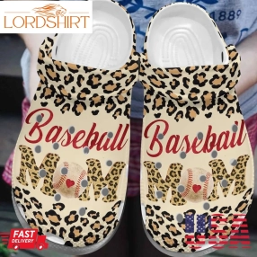 Baseball Clog Baseball Mom Leopard Crocs Crocband Clog