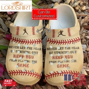 Baseball Crocs   Baseball Striking Out Clog Shoes