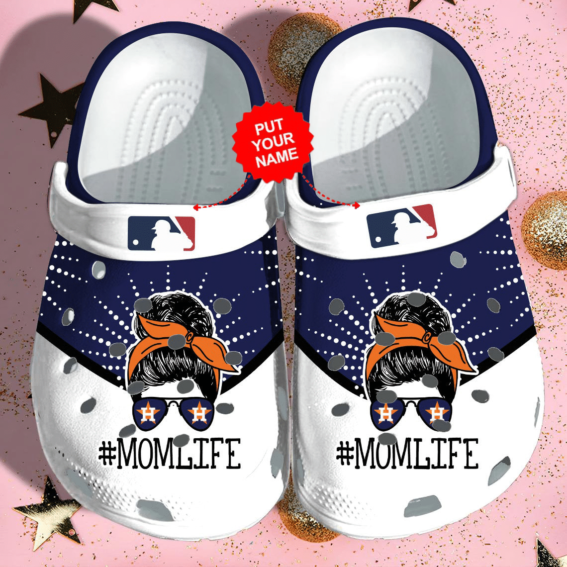 Baseball Crocs   Houston Astros Mom Life Clog Shoes Colorful For Unisex