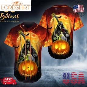 Baseball Jersey Shirt All Over Print Happy Halloween Pumpkin Couple Skull Baseball Jersey Shirt Us Size Love Skull Gift