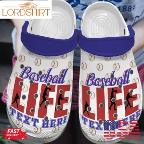 Baseball Life Personalized Clog Custom Crocs Comfortablefashion Style Comfortable For Women Men Kid Print 3D