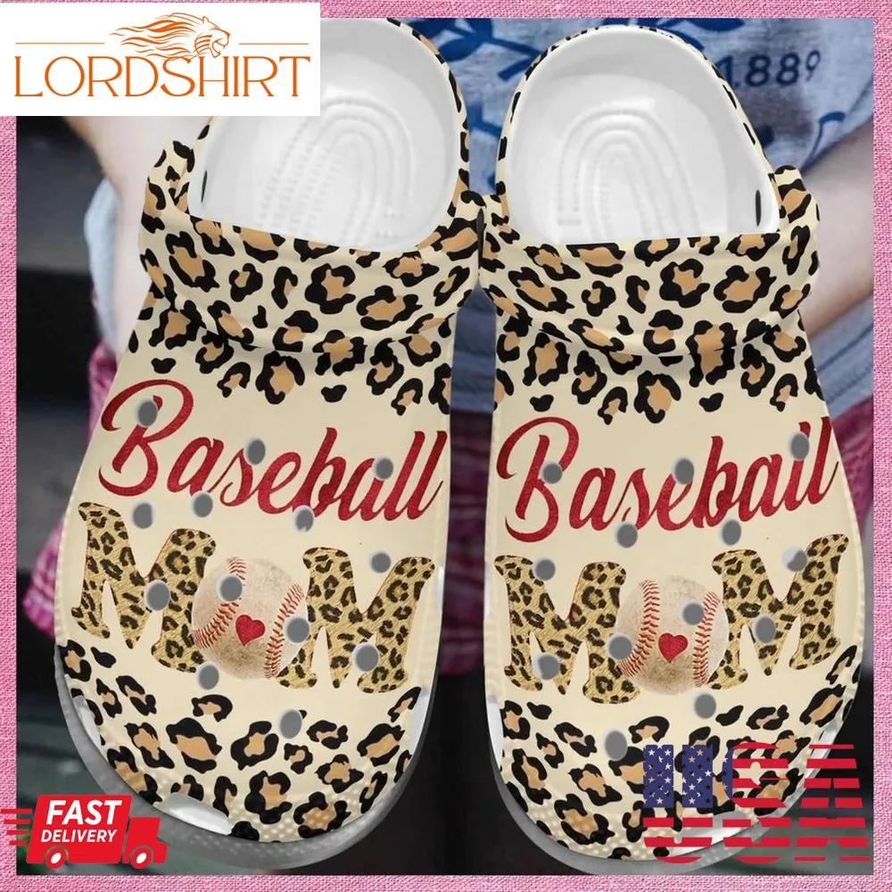 Baseball Mom Leopard Crocs Crocband Clog Evg1263