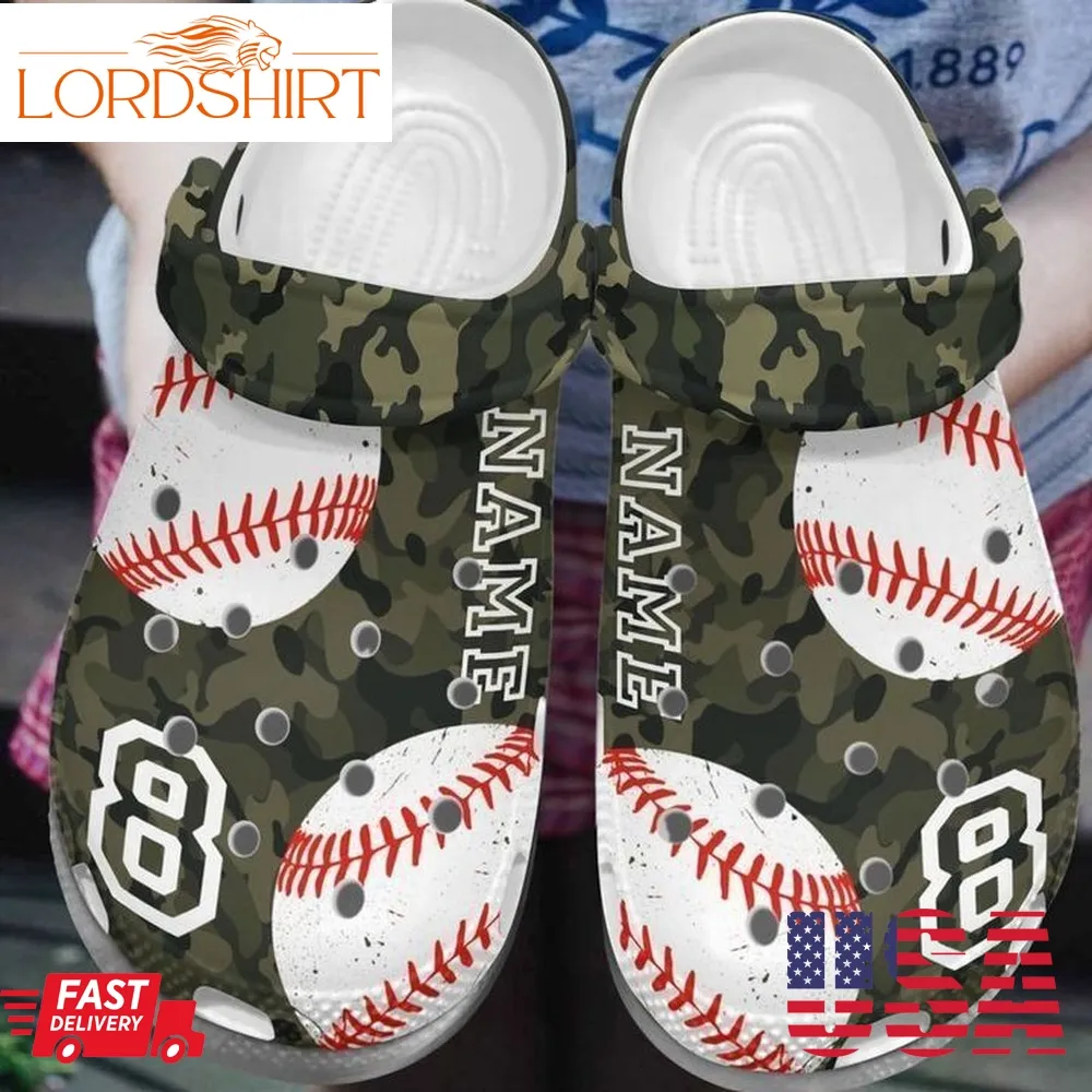 Baseball Personalize Clog Custom Crocs Fashionstyle Comfortable For Women Men Kid Print 3D Love Baseball 1